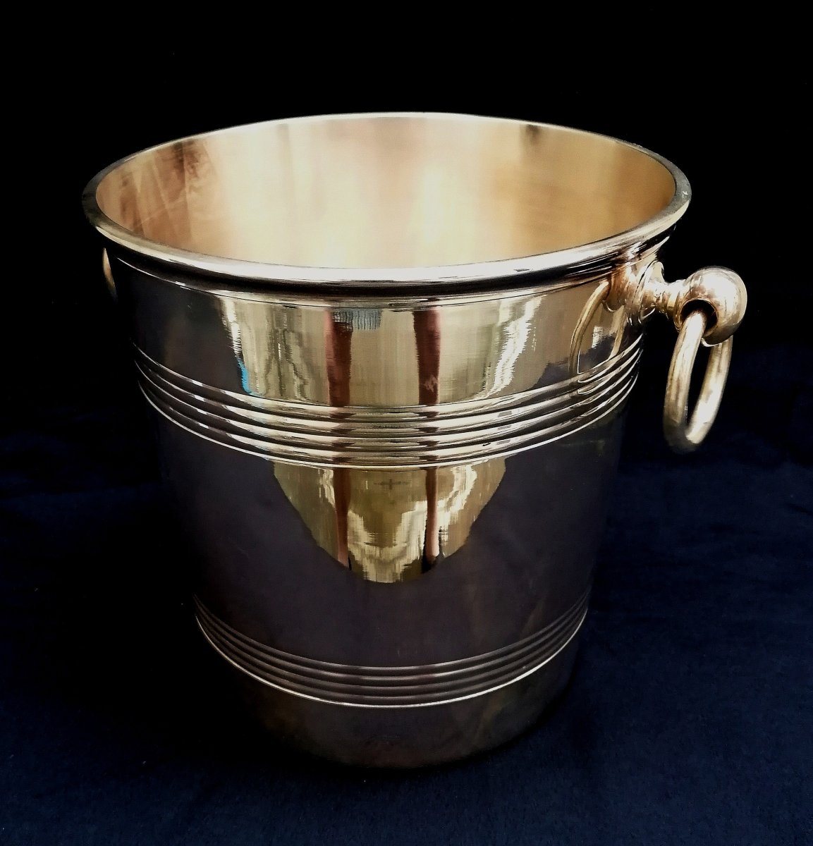 SCEAU A CHAMPAGNE - METAL ARGENTE - ERCUIS - XXEME SIECLE-photo-3
