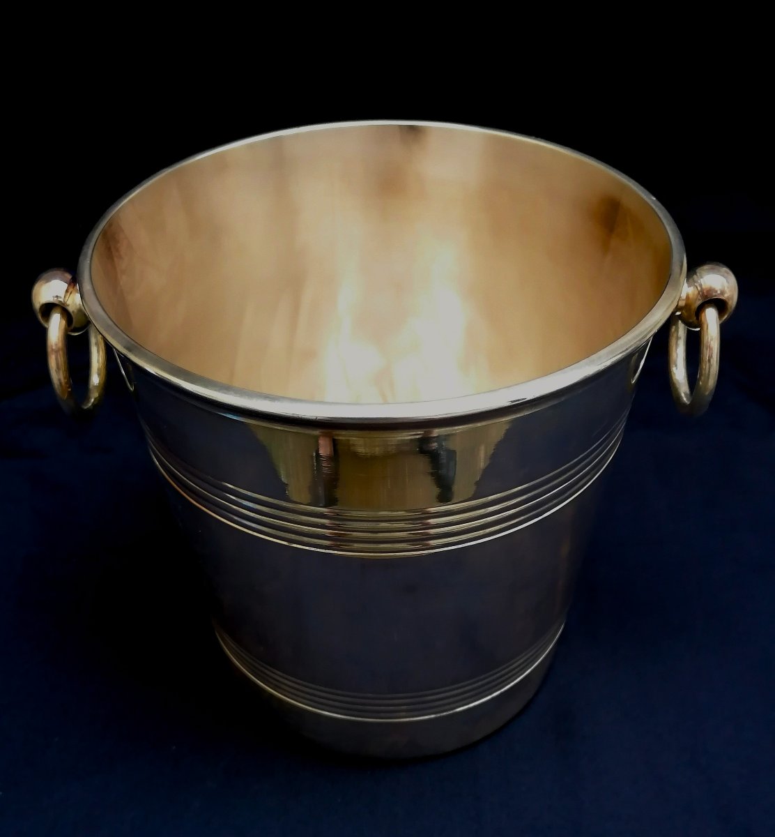 SCEAU A CHAMPAGNE - METAL ARGENTE - ERCUIS - XXEME SIECLE-photo-4