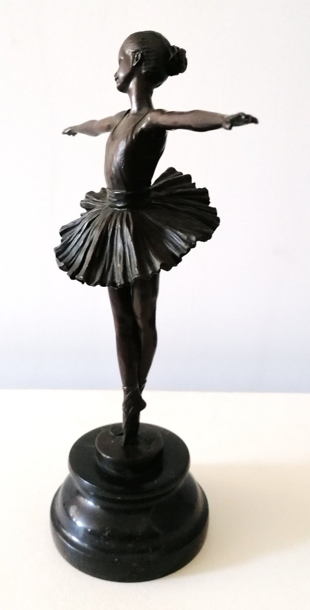 MILO - SCULPTURE EN BRONZE - LA BALLERINE - STYLE ART DECO - BRONZE GARANTI PARIS - J.B DEPOSE -photo-4