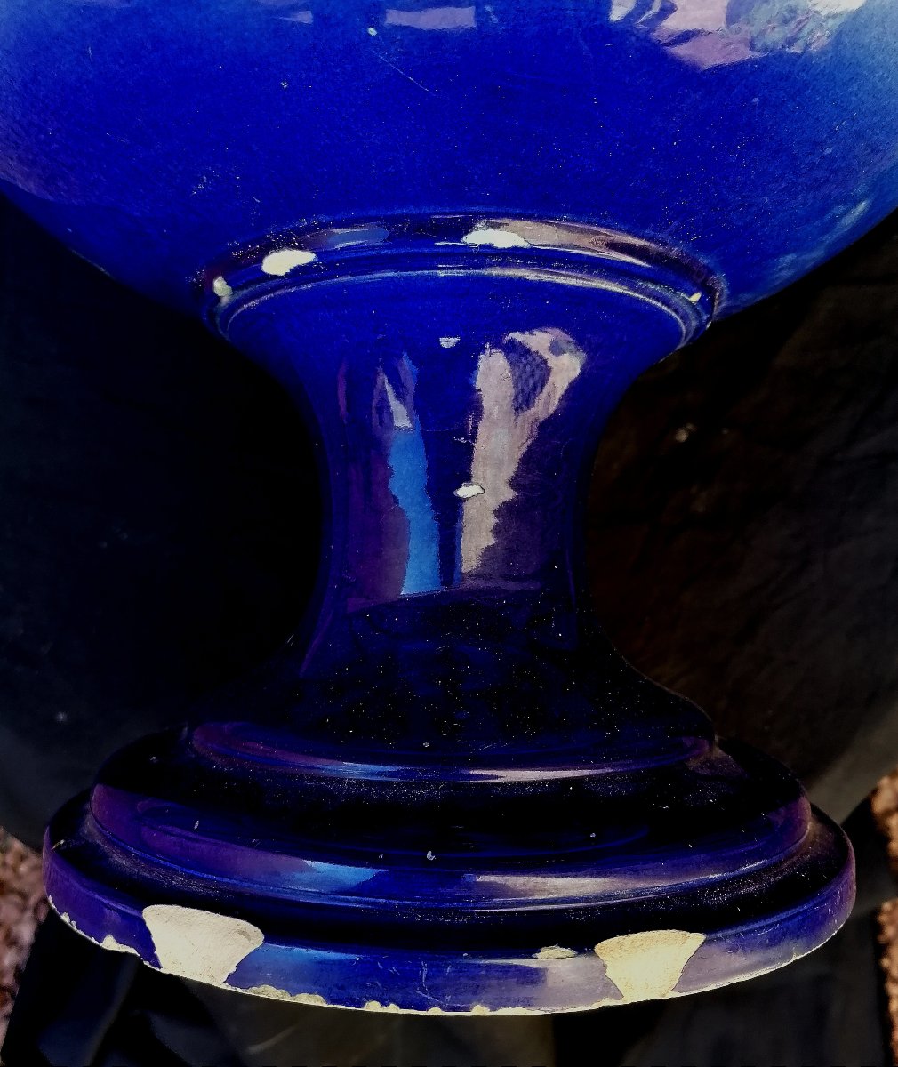 LEON HAFFNER - VASQUE SUR PIEDOUCHE EN FAIENCE - LIGUE MARITIME ET COLONIALE DE PARIS - XXEME --photo-5