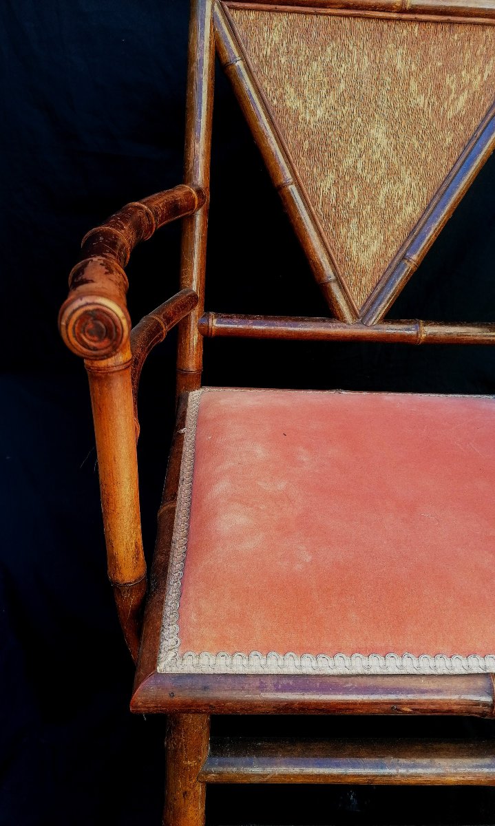 Bamboo Armchair - Late 19th Century - Dlg By Perret And Vibert -photo-2
