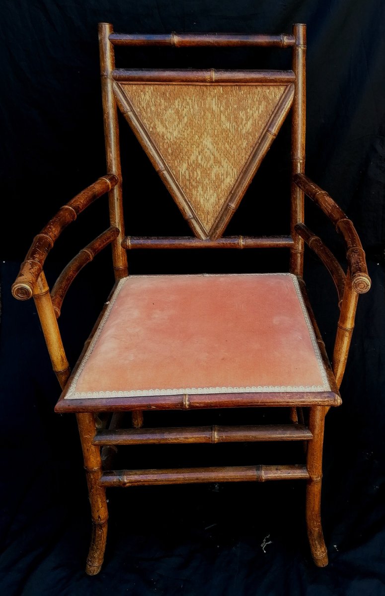 Bamboo Armchair - Late 19th Century - Dlg By Perret And Vibert 