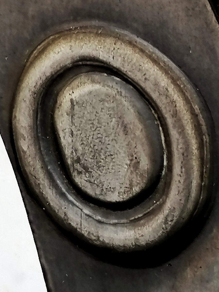 Mirror - Stamped Metal On A Wooden Core - Signed - Circa 1970? --photo-2