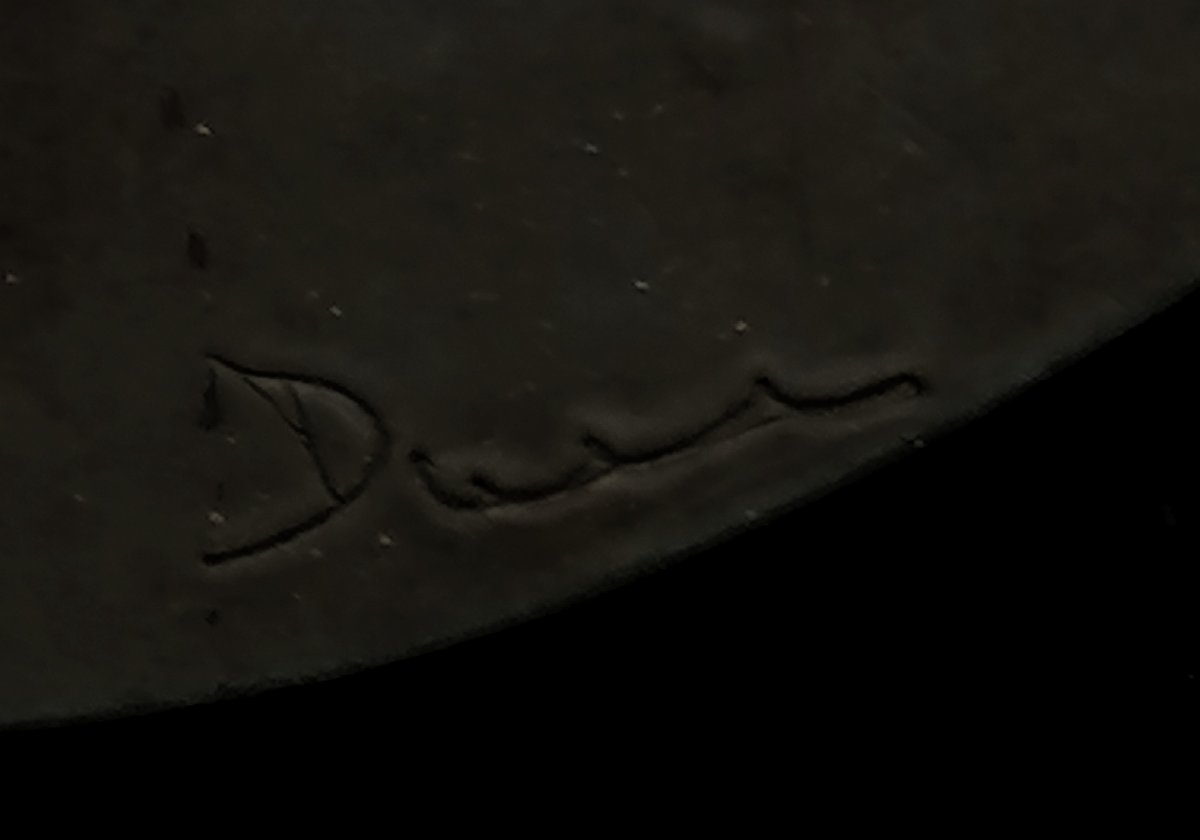 Mirror - Stamped Metal On A Wooden Core - Signed - Circa 1970? --photo-3