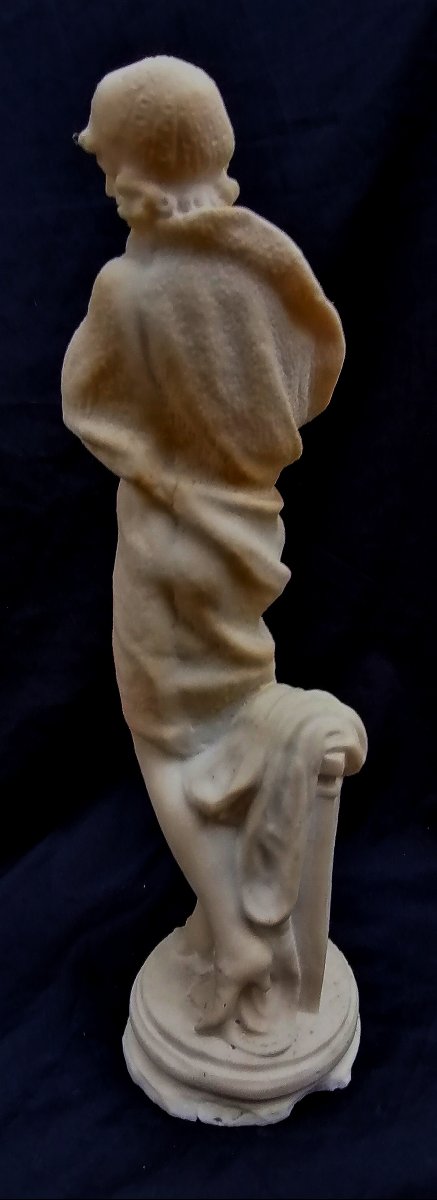 SCULPTURE ART DECO - PORTRAIT D'UNE ELEGANTE - EAU PETRIFIEE OU CALCAIRE - CIRCA 1930 --photo-1