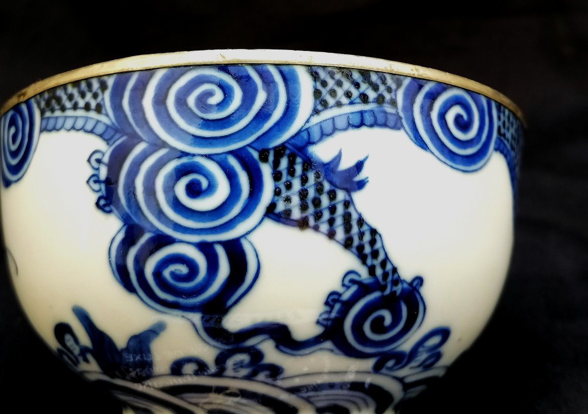 Vietnam - Porcelain Bowl - Decorated In Hue Blue - "noi Phu" Mark With 2 Characters - 19th Century -photo-3