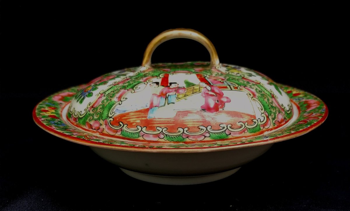 Canton Porcelain - Soup - Palace Scenes - Late 19th Century--photo-2
