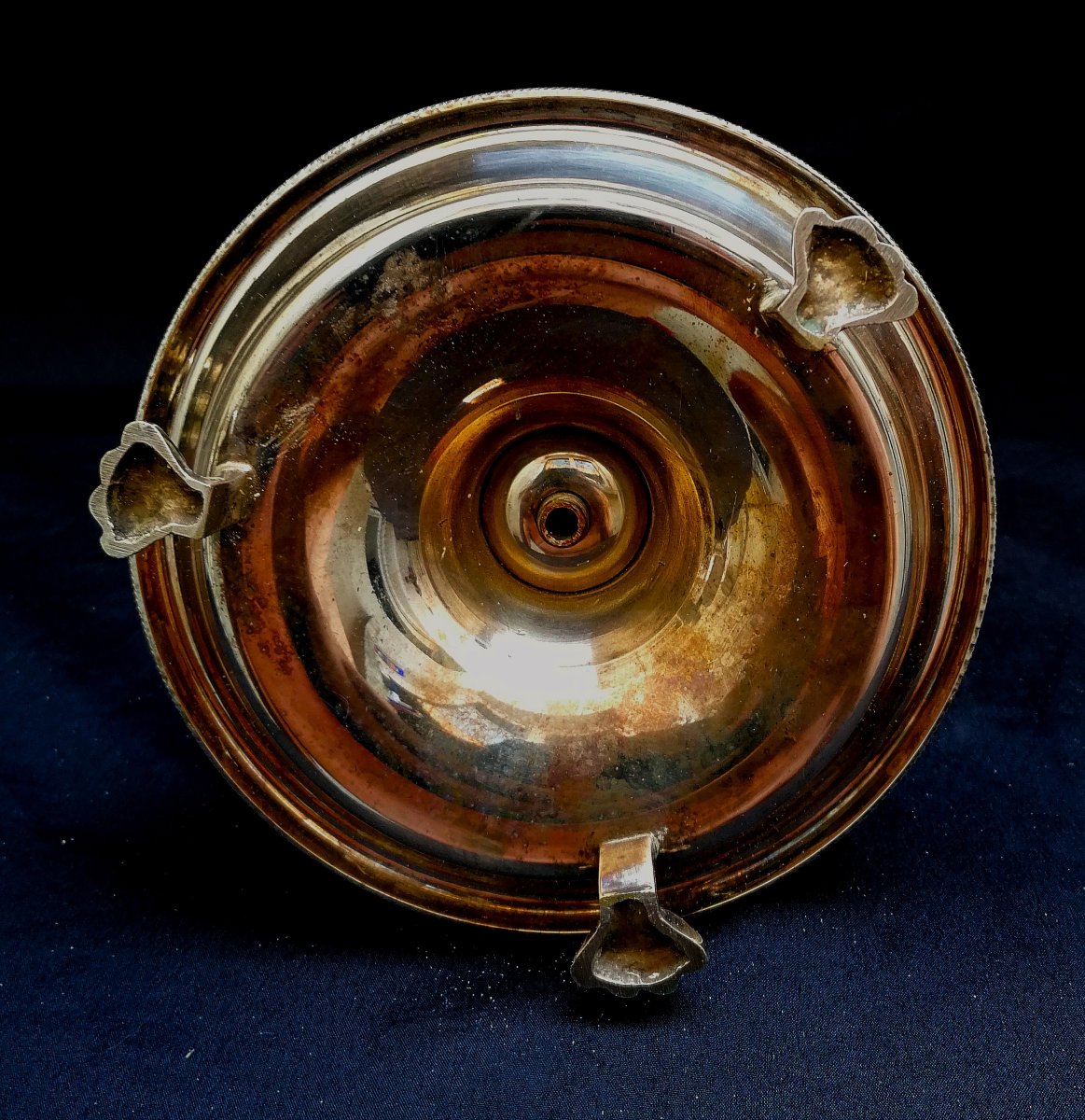 Silver-plated Bronze Lamp Base - 19th Century - Louis XVI Style - Chrysalia?-photo-2