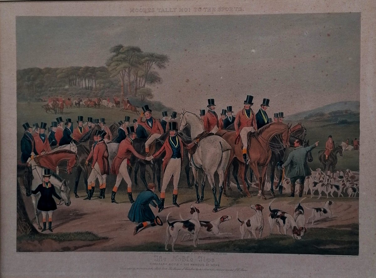 Francis Calcraft Turner - Aquatint - Fox Hunt  - 19th Century - English School - 1/2 --photo-2