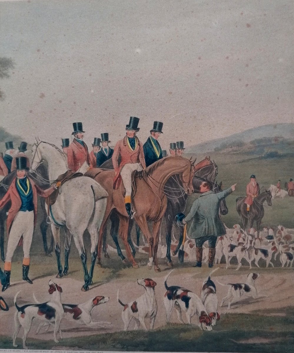 Francis Calcraft Turner - Aquatint - Fox Hunt  - 19th Century - English School - 1/2 --photo-3