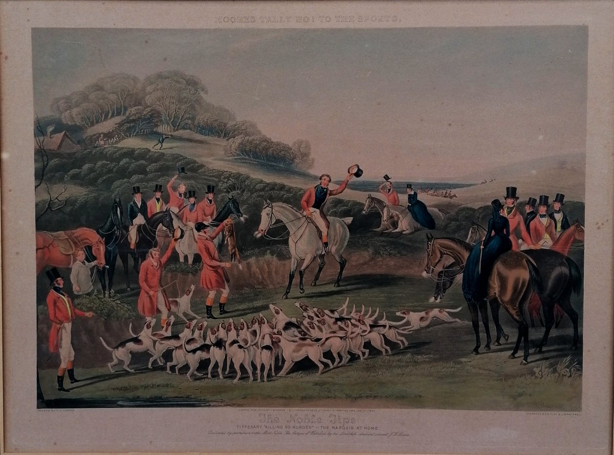 Francis Calcraft Turner - Aquatint - Fox Hunt  - 19th Century - English School - 2/2 --photo-2