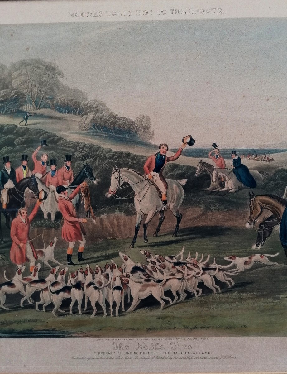 Francis Calcraft Turner - Aquatint - Fox Hunt  - 19th Century - English School - 2/2 --photo-4