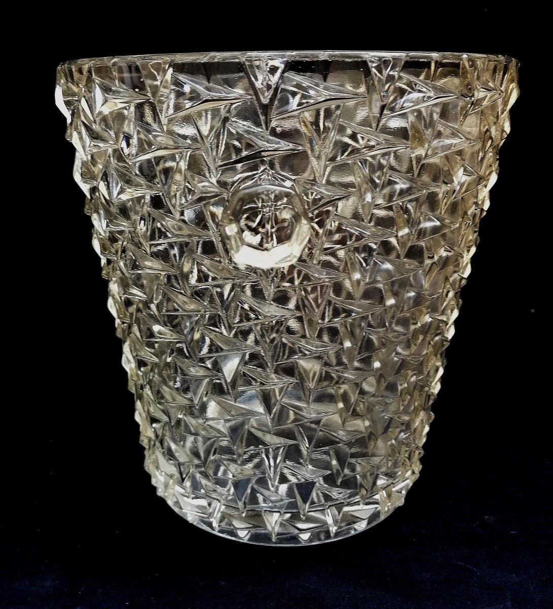 SCEAU A CHAMPAGNE - DECOR POINTE DE DIAMANT - XXEME SIECLE - -photo-3