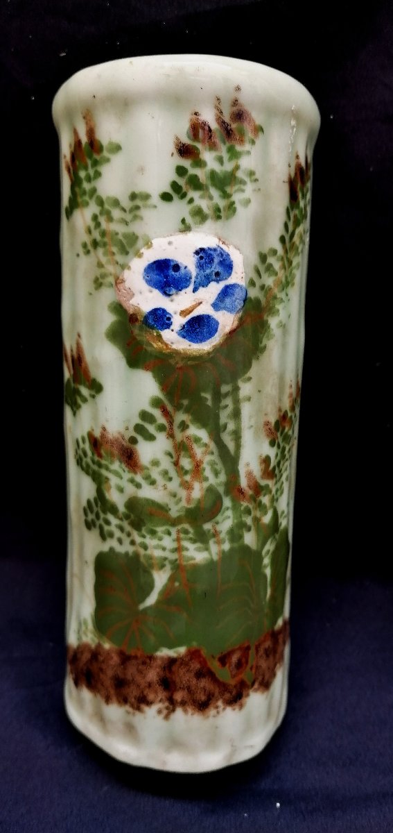 DEUX BOUQUETIERES EN PORCELAINE CELADON DU JAPON - EPOQUE MEIJI - FIN XIXEME --photo-4