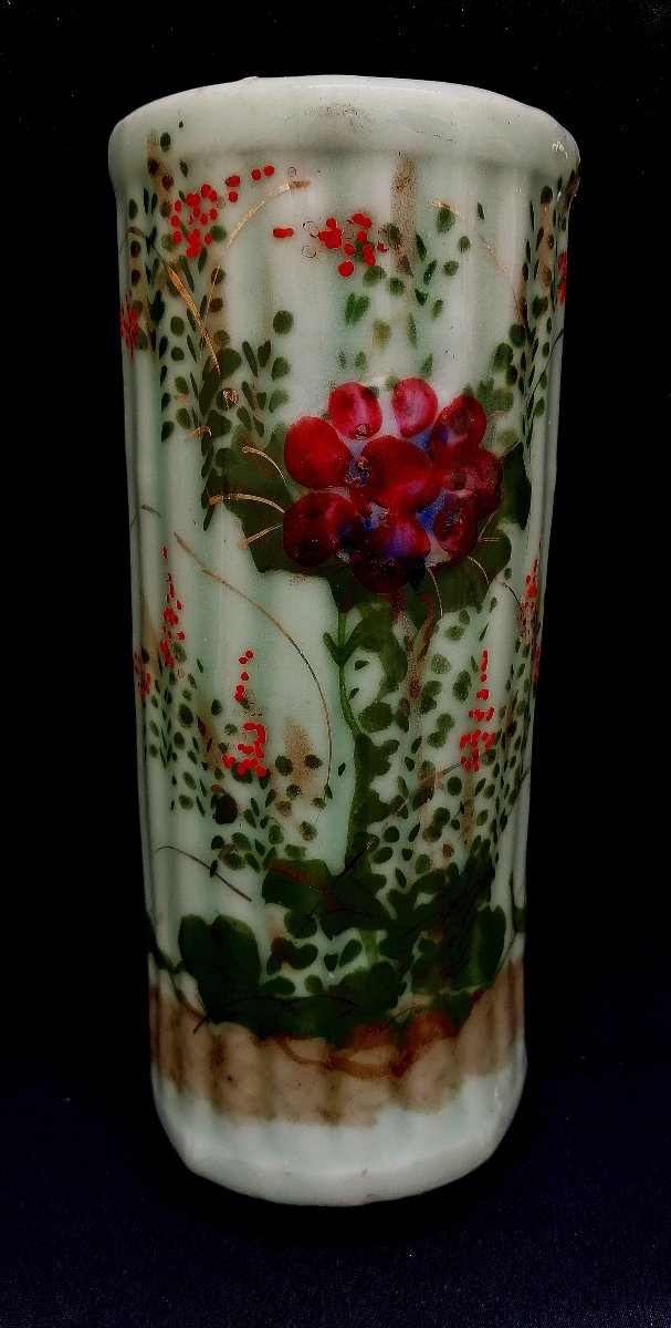 DEUX BOUQUETIERES EN PORCELAINE CELADON DU JAPON - EPOQUE MEIJI - FIN XIXEME --photo-1