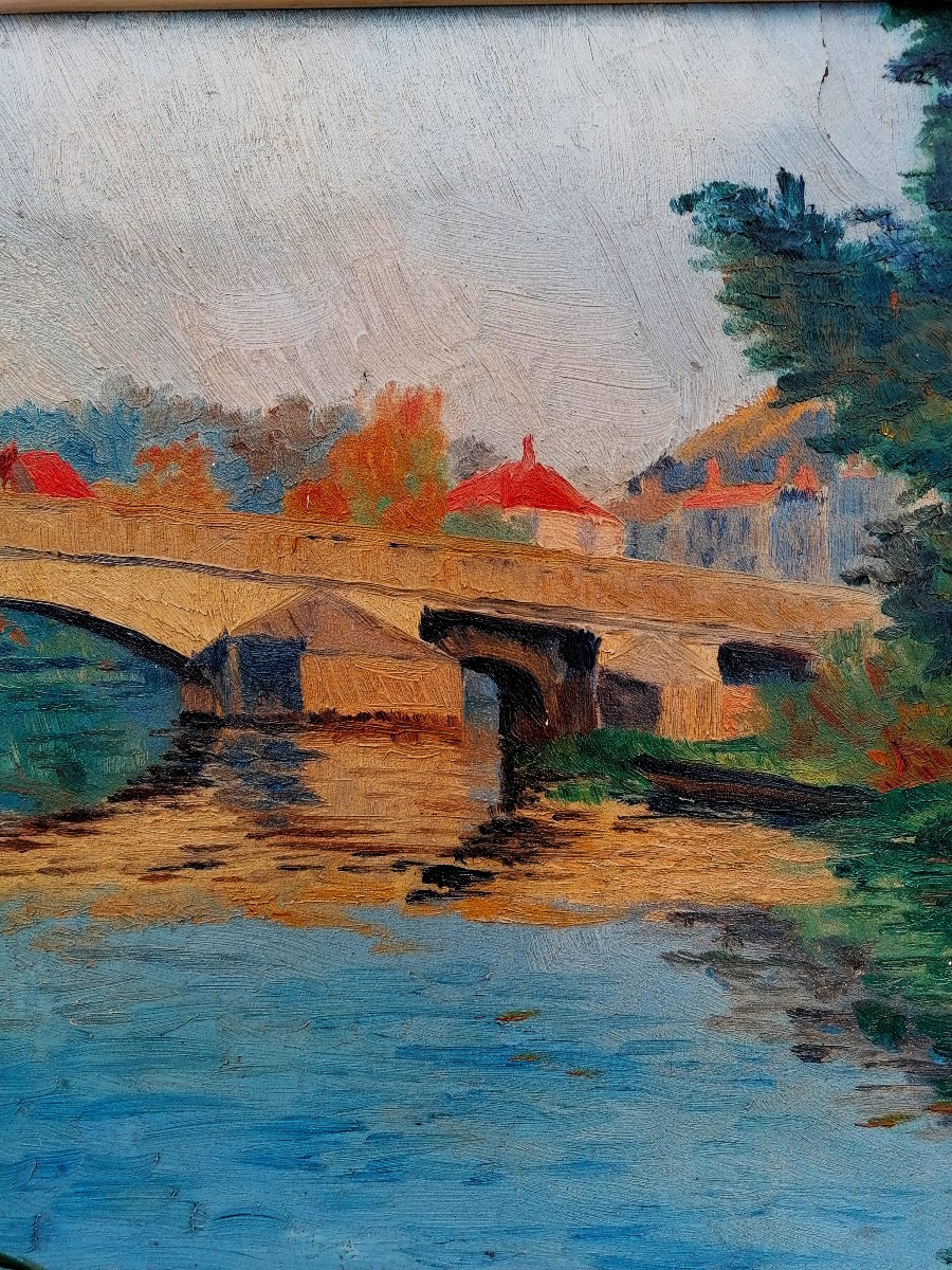 MAXIME PIERRE ANDRE VERDIER 1908-1987 - PAYSAGE POITEVINS - DATE 1931 - PEINTRE DE LA LUMIERE --photo-2