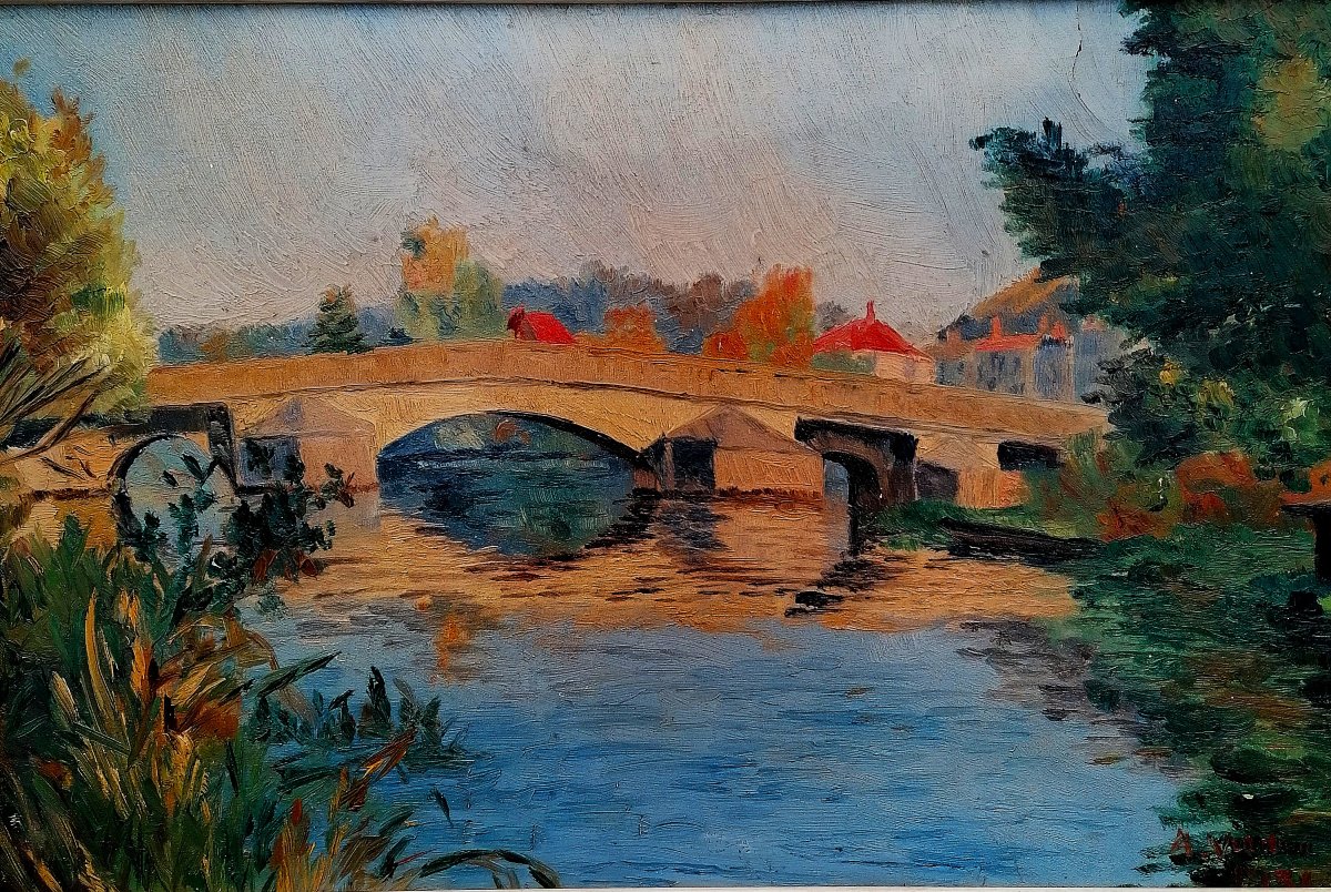 MAXIME PIERRE ANDRE VERDIER 1908-1987 - PAYSAGE POITEVINS - DATE 1931 - PEINTRE DE LA LUMIERE -