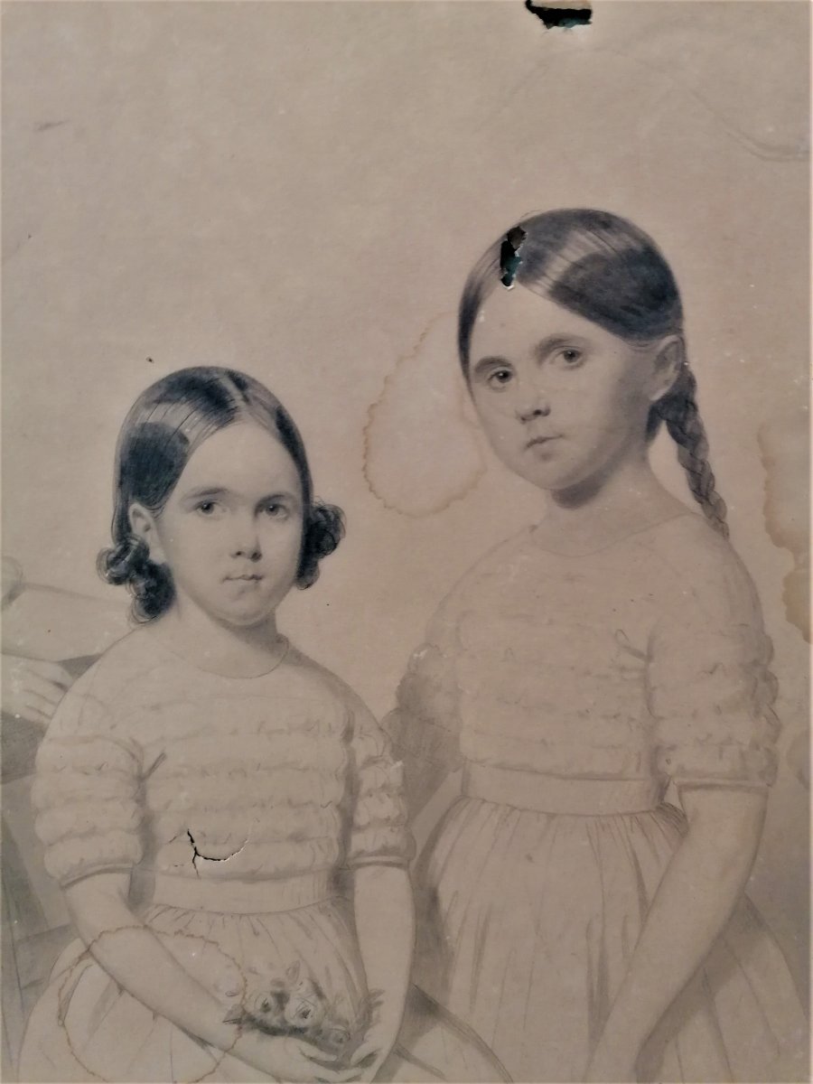 Drawing-victor De Grandchamps-the 3 Sisters-1846--photo-3