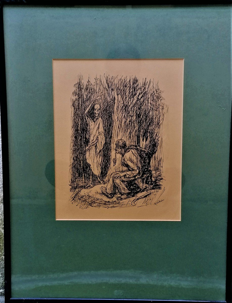 Alfred Leopold Isidor Kubin 1877-1959 - Lithographie - Ein Neuer Totentanz Vienne 1947 - 2/2-photo-1