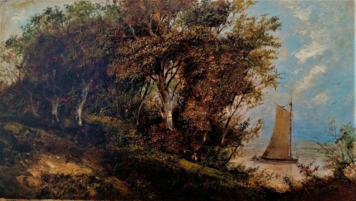 Oil On Mahogany - English School? - Animated Landscape - Christie's Inventory Number - Signature-photo-2