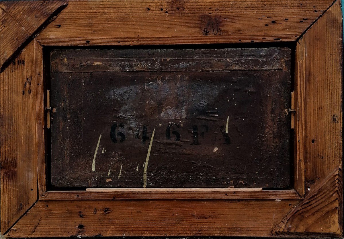 Oil On Mahogany - English School? - Animated Landscape - Christie's Inventory Number - Signature-photo-2