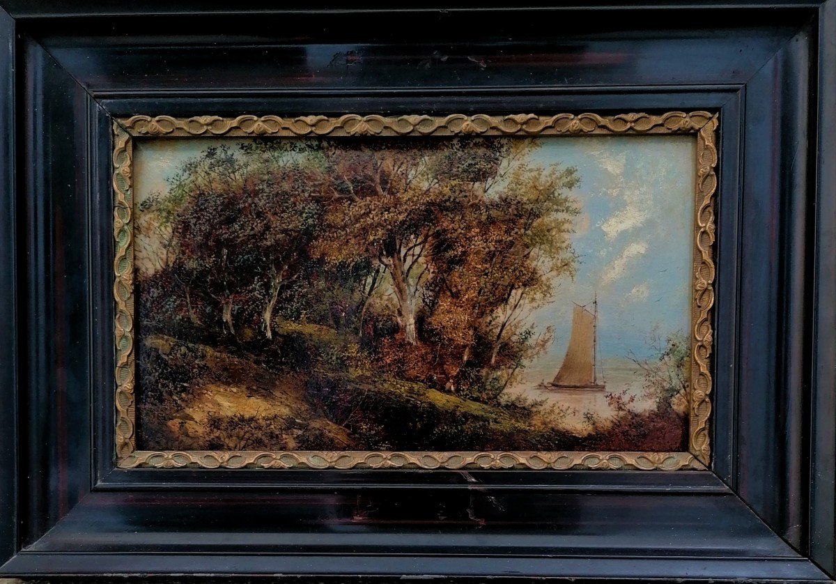 Oil On Mahogany - English School? - Animated Landscape - Christie's Inventory Number - Signature