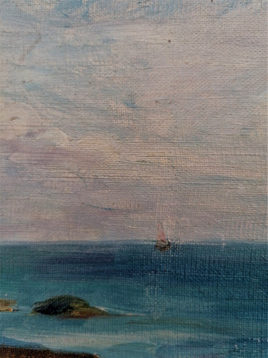 Anne-fanny Geney-laukens - Marine - Oil - Circa 1930 - Alsatian School --photo-1
