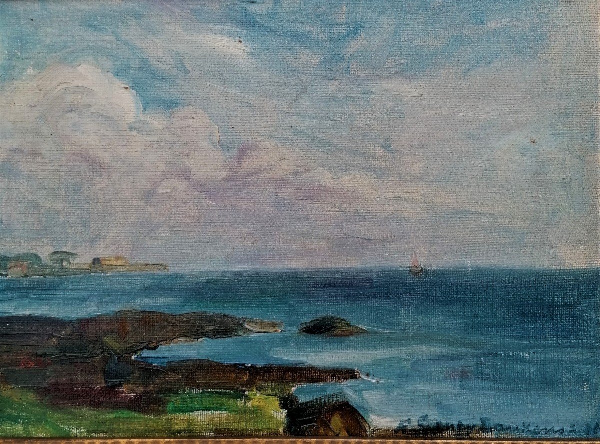 Anne-fanny Geney-laukens - Marine - Oil - Circa 1930 - Alsatian School -