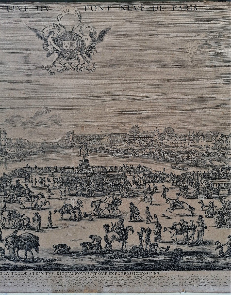 Stafano Della Bella (1610-1664) - Etching - The Perspective Of The Pont Neuf In Paris - XVII Eme-photo-4