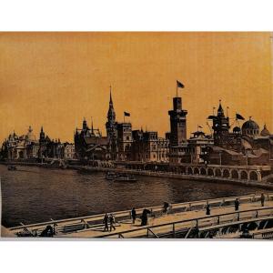 Photographie - Exposition Universelle A  Paris 1900 - Rue Des Nations - Tirage Citrate - 1/3