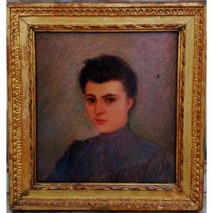 M. VERGEAUD - PORTRAIT - HUILE SUR TOILE - XXEME SIECLE -