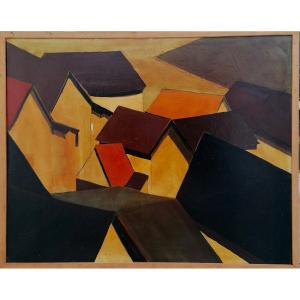 HENRI RATSIMIEBO - ARCHITECTE ET PEINTRE - ECOLE MALGACHE - CIRCA 1968 - 