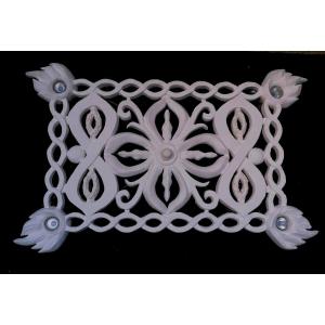 Plaster Ceiling Light On Wooden Frame - Unique Piece - Circa 1960-1970 -