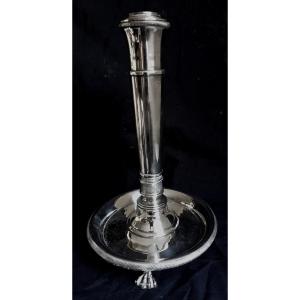Silver-plated Bronze Lamp Base - 19th Century - Louis XVI Style - Chrysalia?
