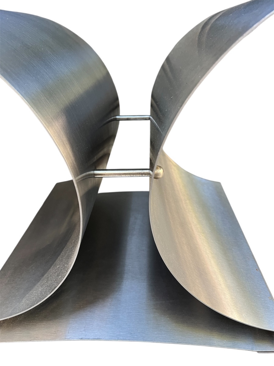 Brushed Steel Coffee Table -photo-1