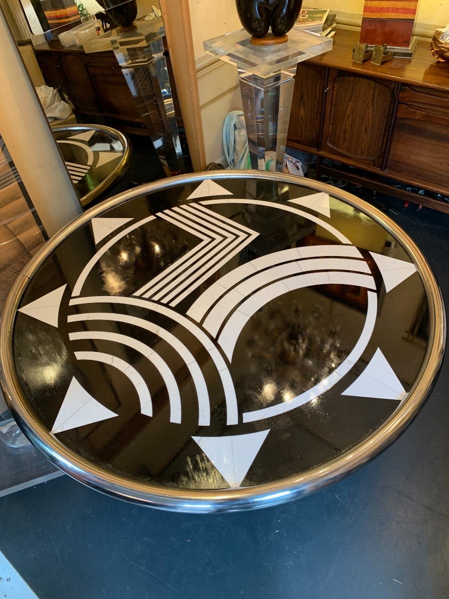 Art Deco Marble Coffee Table-photo-3