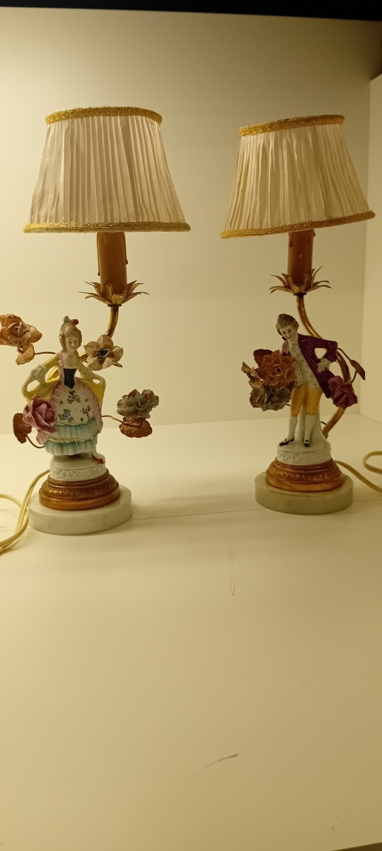 2 lampes de chevet monsieur et madame 