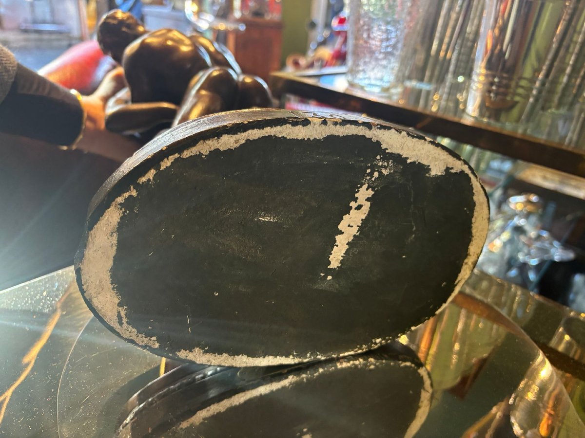 Statut lutteur en platre -photo-2