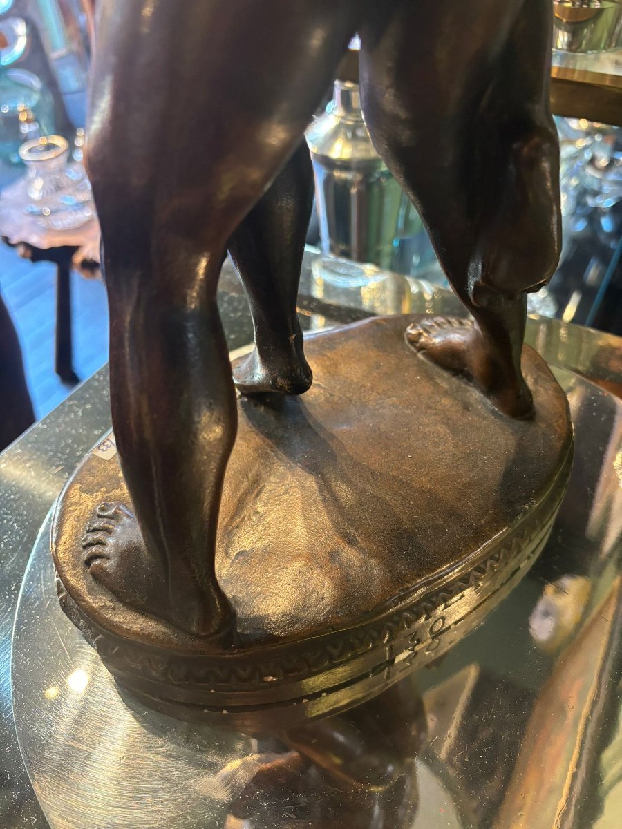 Statut lutteur en platre -photo-4