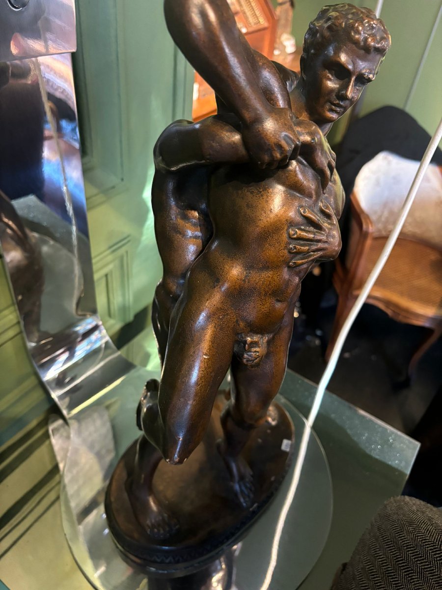 Statut lutteur en platre -photo-5