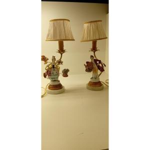 2 lampes de chevet monsieur et madame 