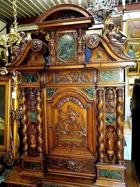 Renaissance Style Wallnut Cabinet-photo-2