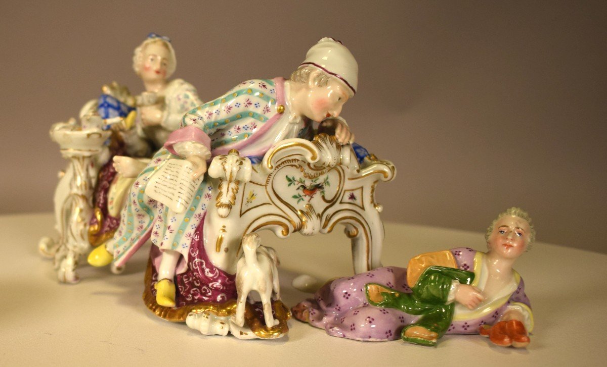 Rare Groupe En Porcelaine De Meissen-photo-5