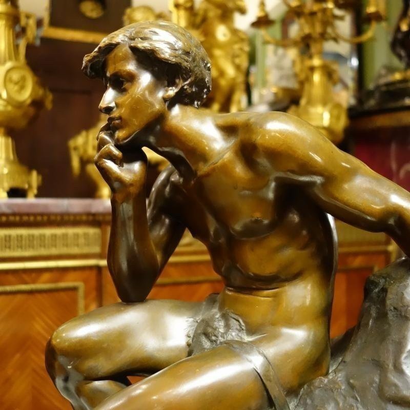 Bronze Sculpture "the Thinker"-photo-1
