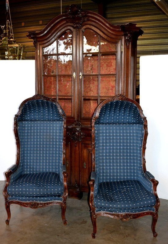Pair Of Confessional Armchairs ;19th Century
