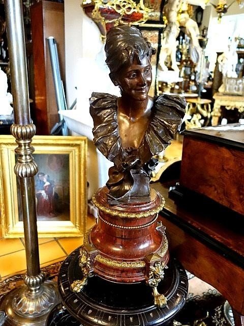 Bronze Sculpture "the Comedy"-photo-3