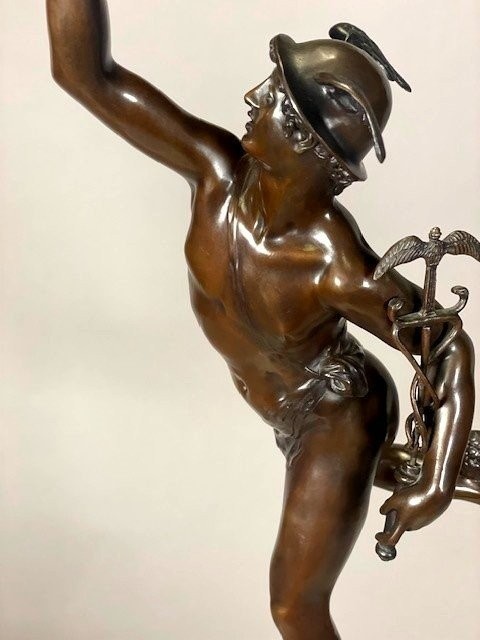Bronze Sculpture Depicting Mercury , Height 107 Cm !-photo-1