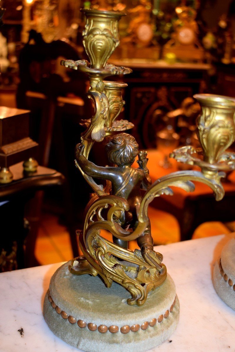 Louis XV Clockset Attributed To François Linke -photo-7