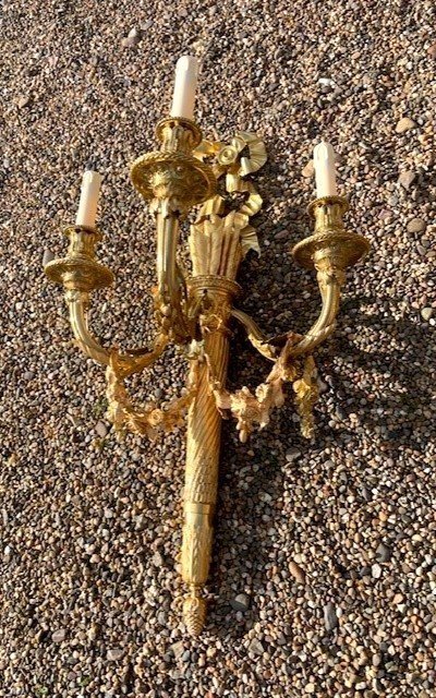 Paire d'Appliques Louis XVI -photo-4