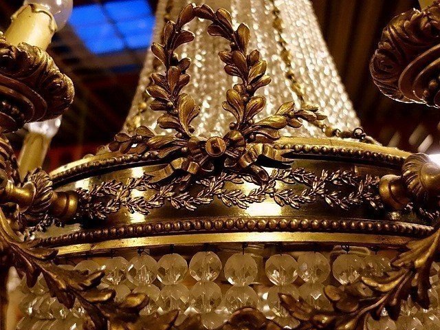 Pearl Bag Or "mongolfière" Chandelier -photo-3